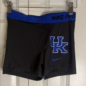 Nike Pro UK Black Shorts with Blue Accents